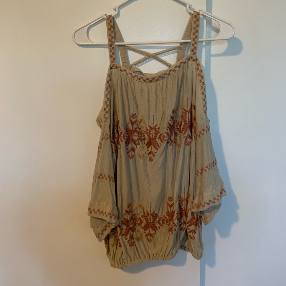 Free People Open Shoulder Top